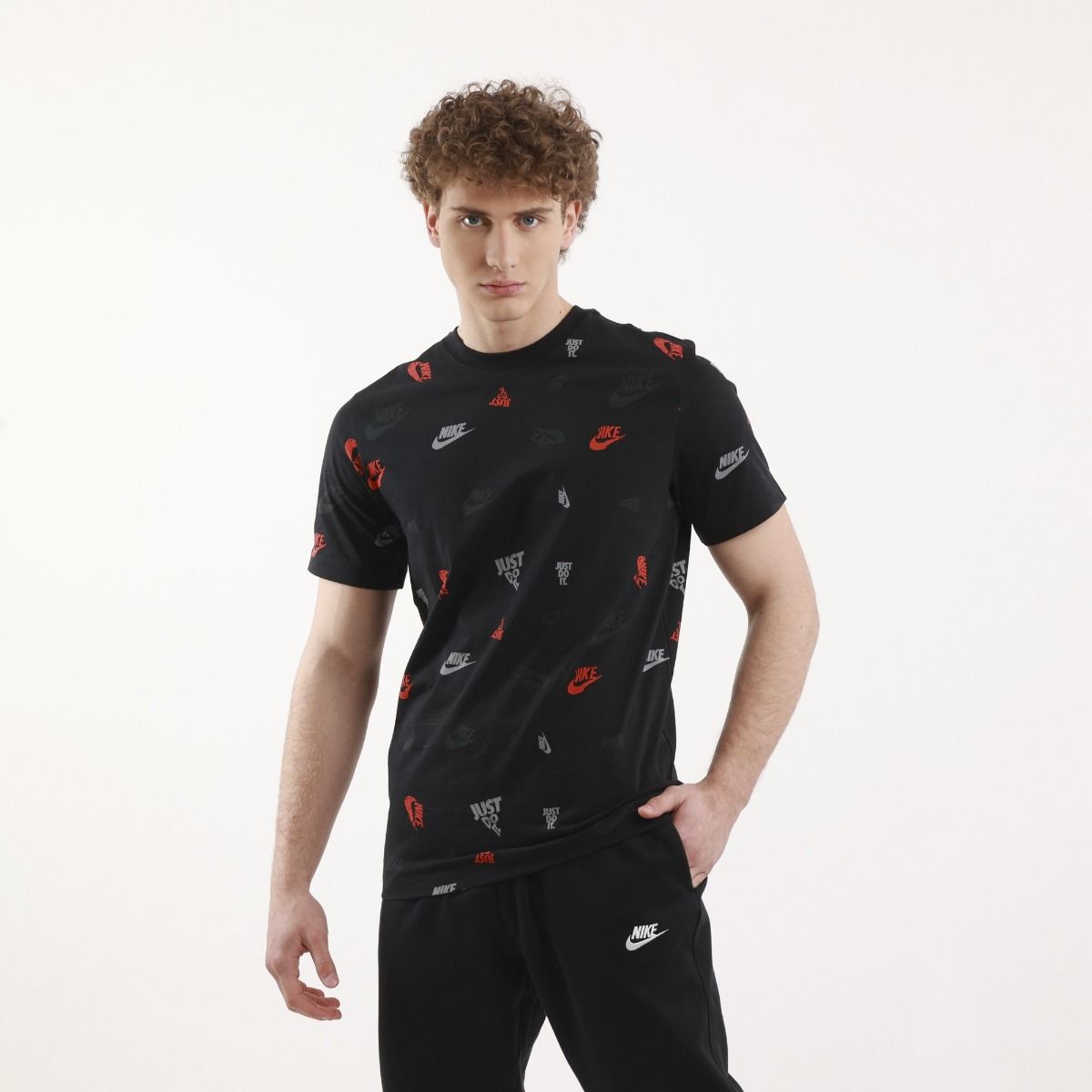 HJ Nike Marškinėliai Vyrams M Nsw Tee 12Mo Aop Black HJ0561 010